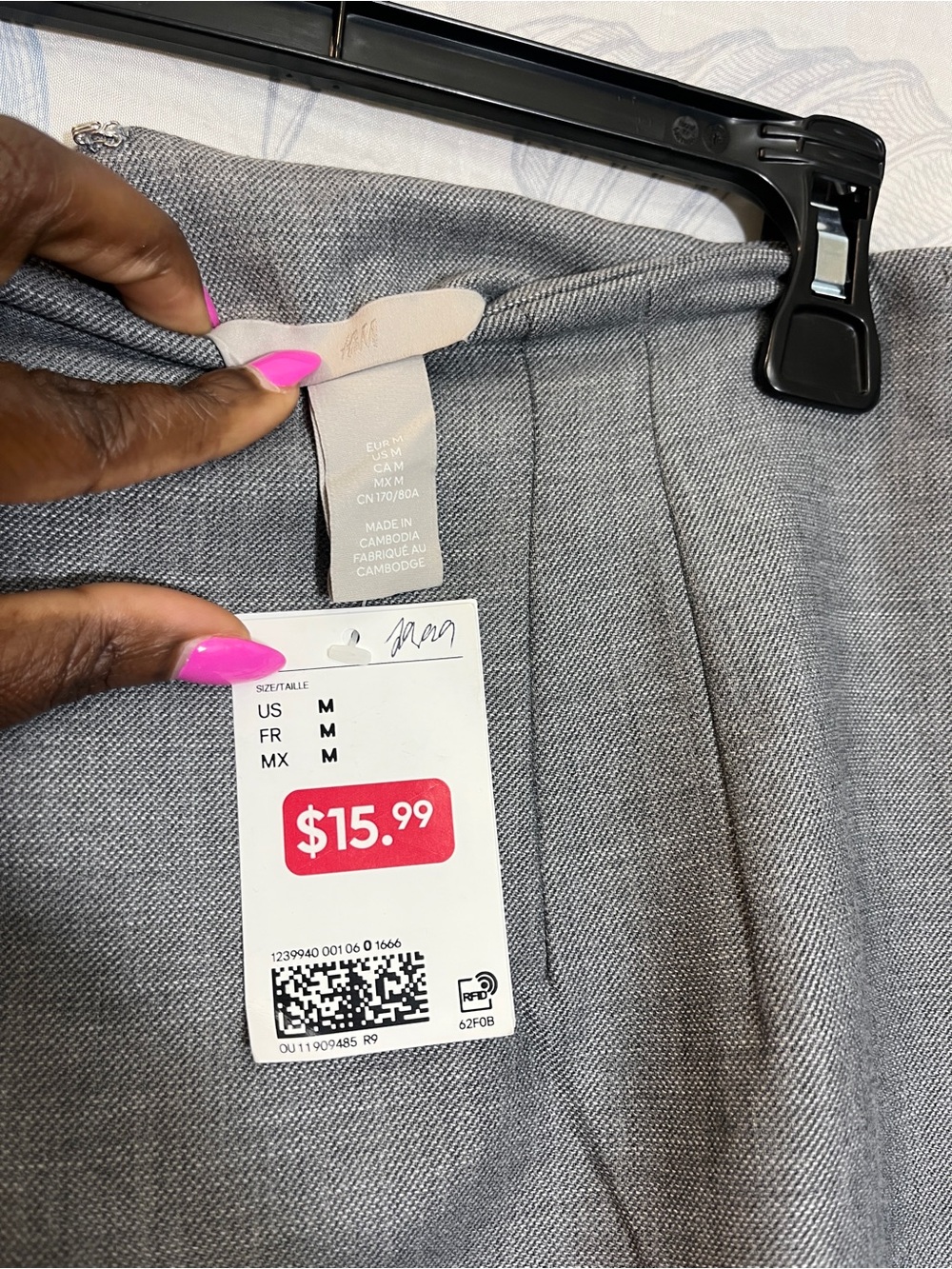 H&M Gray Pencil Skirt